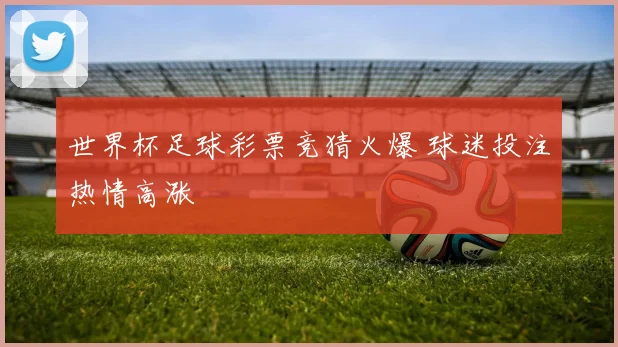 世界杯足球彩票竞猜火爆 球迷投注热情高涨